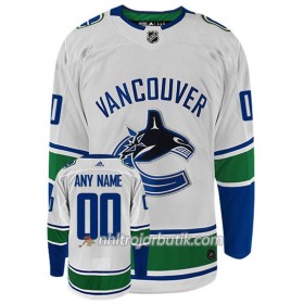 Män Ishockey Vancouver Canucks Tröja med eget tryck  Adidas Vit Authentic